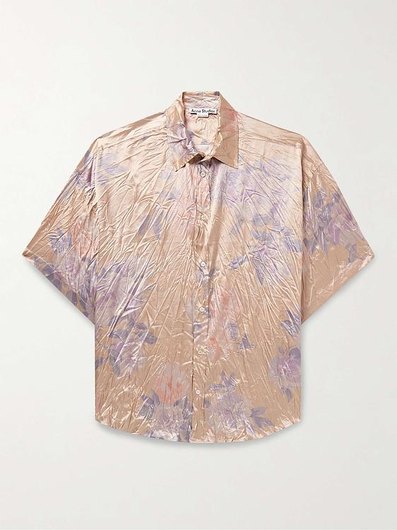 Taupe short sleeve shirt from Acne Studios