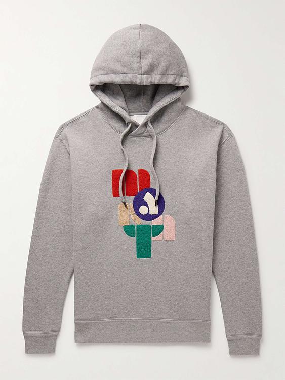 Print grey hooded sweatshirt from Isabel Marant