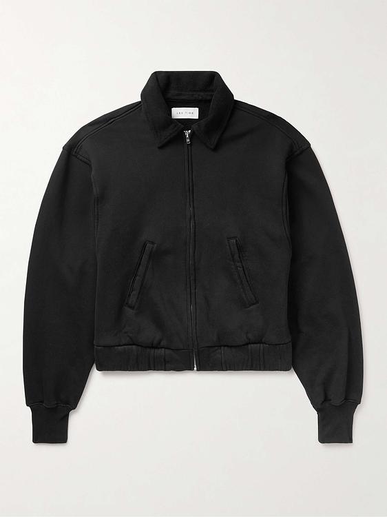 Black bomber jacket from Les Tien