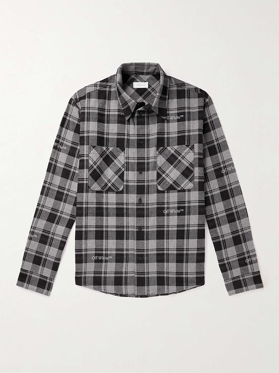 Checkered grey casual shirt from Off White