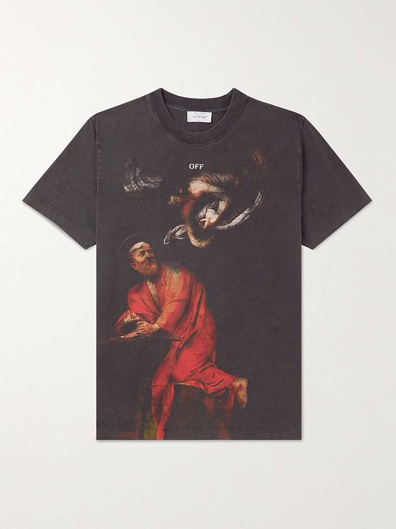 Print dark brown t-shirt from Off White