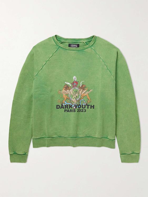 Print green sweatshirt from Liberal Youth Ministry