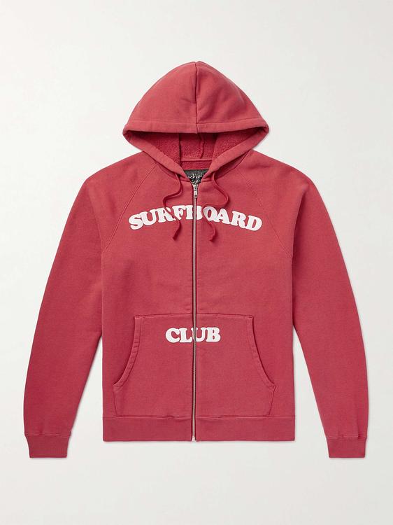 Print red hooded sweatshirt from Stockholm Surfboard Club