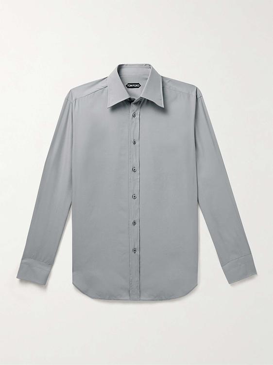 Grey casual shirt from Tom Ford