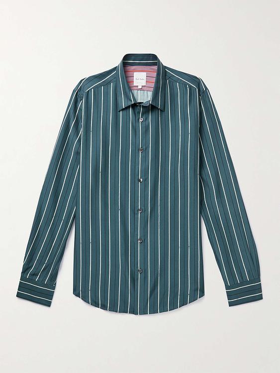 Striped dark grey casual shirt from Paul Smith