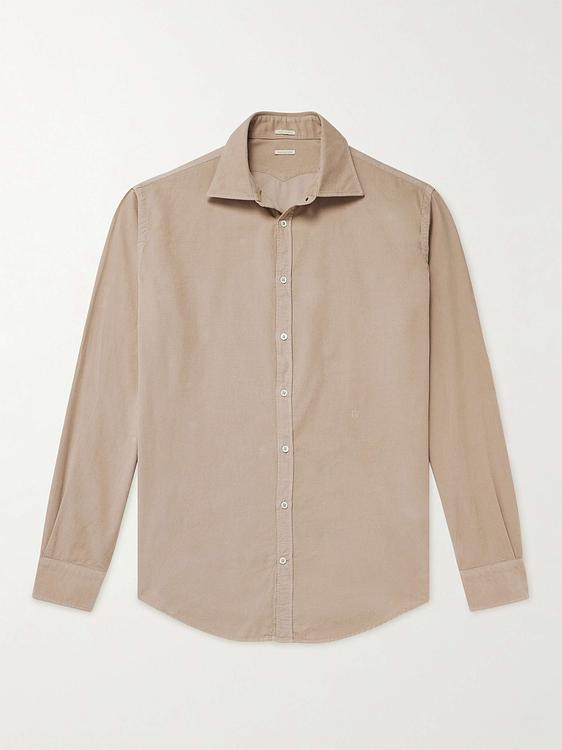 Taupe casual shirt from Massimo Alba