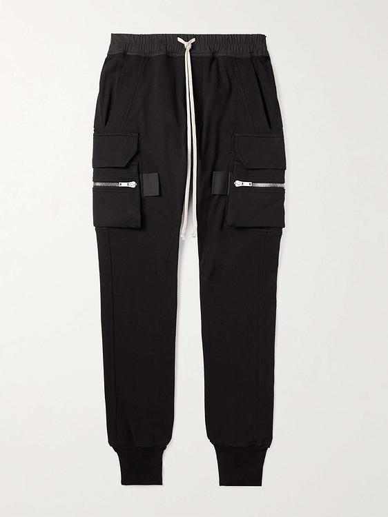 Black drawstring trousers from Rick Owens