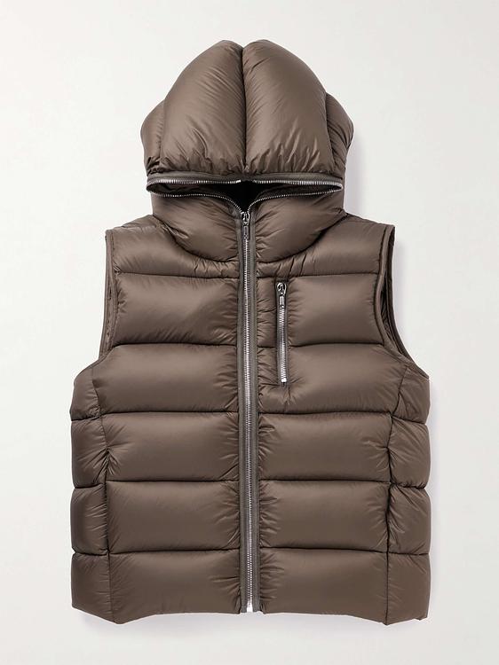 Taupe vest from Rick Owens
