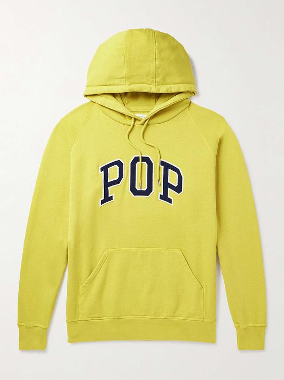 Print yellow hooded sweatshirt from Pop Trading Company