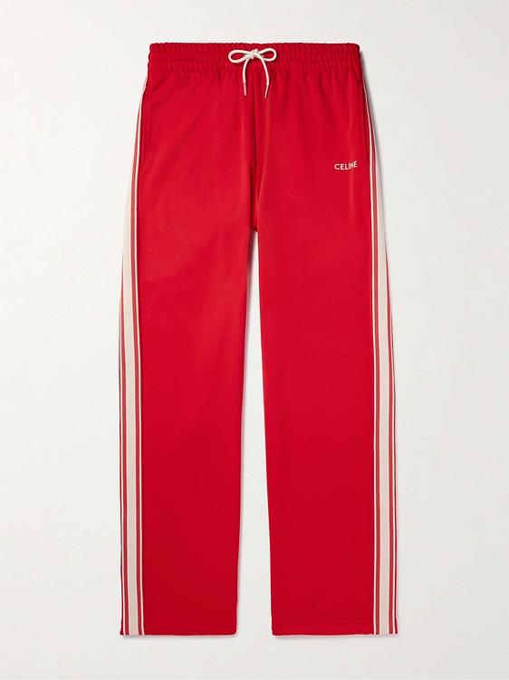 Striped red sweatpants from Celine Homme