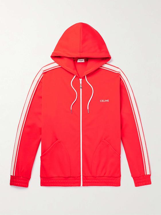 Red hooded sweatshirt from Celine Homme