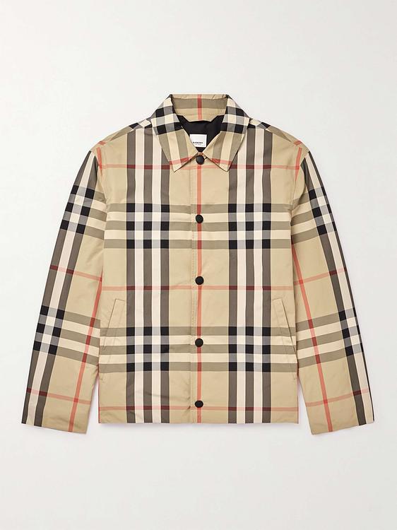Checkered beige casual jacket from Burberry