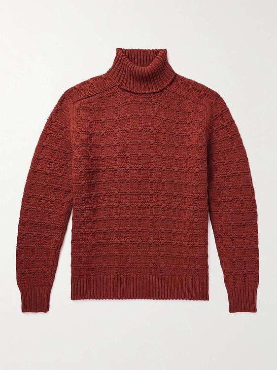 Brown turtleneck from Zegna