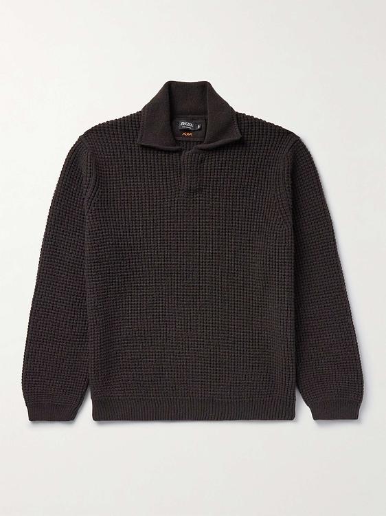 Black cashmere sweater from Zegna