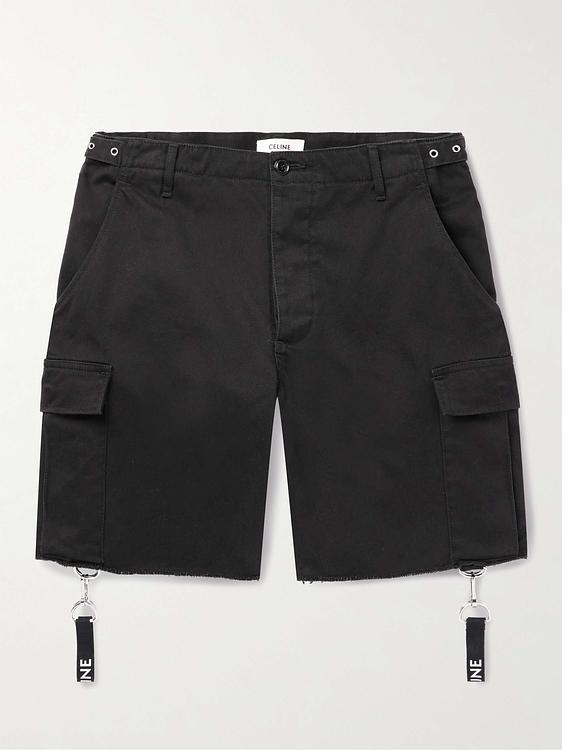 Black cargo shorts from Celine Homme