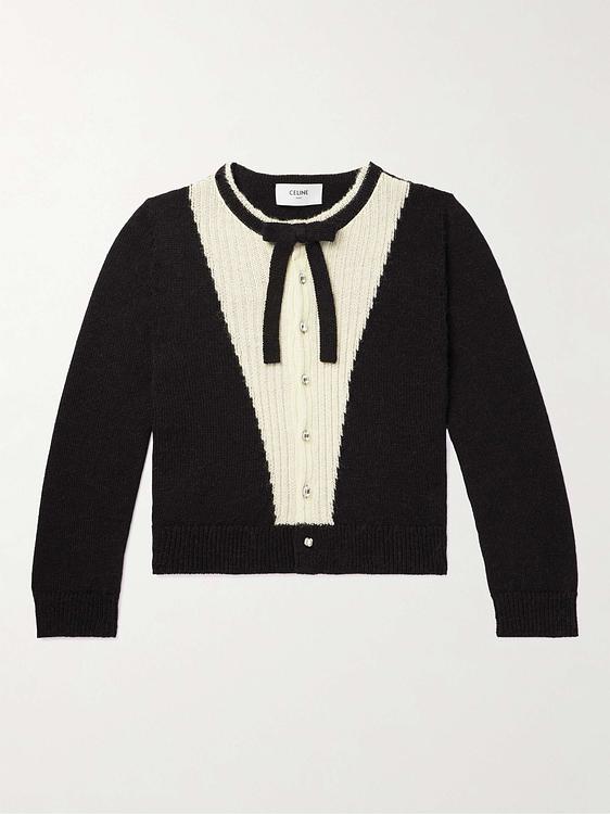 Black cardigan from Celine Homme