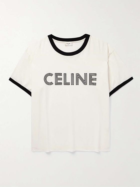Print white t-shirt from Celine Homme