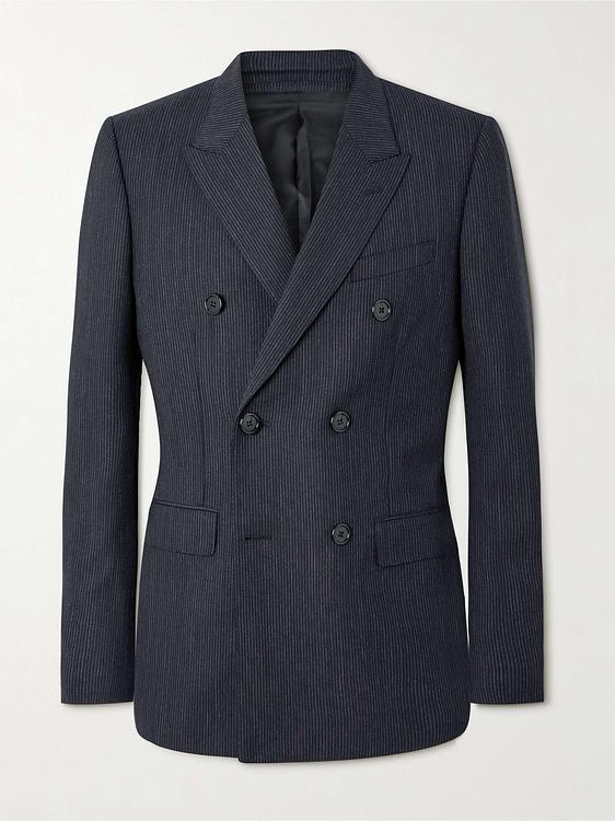Black double-breasted blazer from Celine Homme