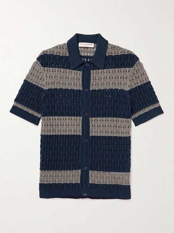 Dark blue short sleeve shirt from Orlebar Brown