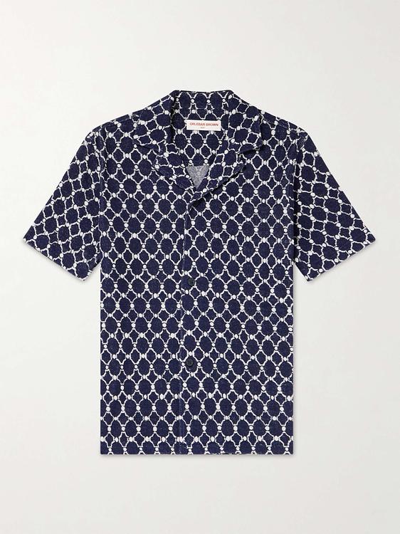Dark blue short sleeve shirt from Orlebar Brown