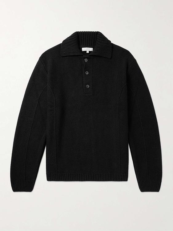 Black long sleeve polo shirt from Mfpen