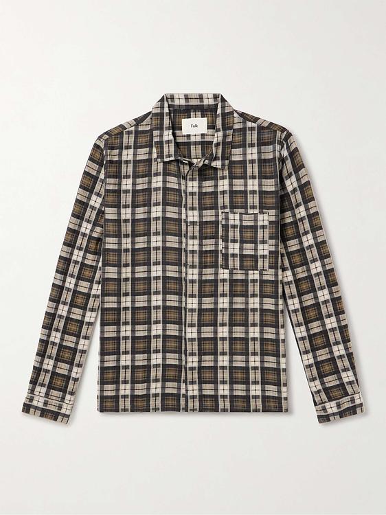 Checkered dark grey casual shirt from Folk