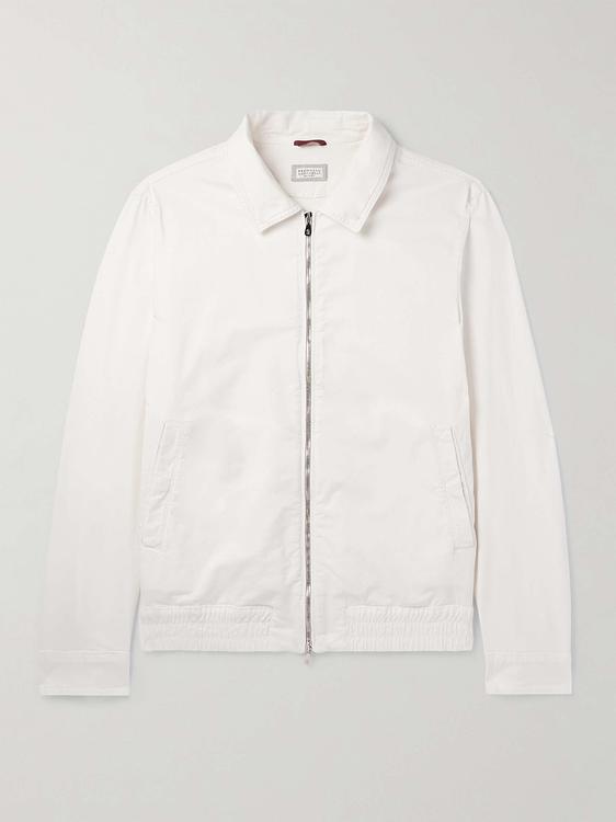 White casual jacket from Brunello Cucinelli