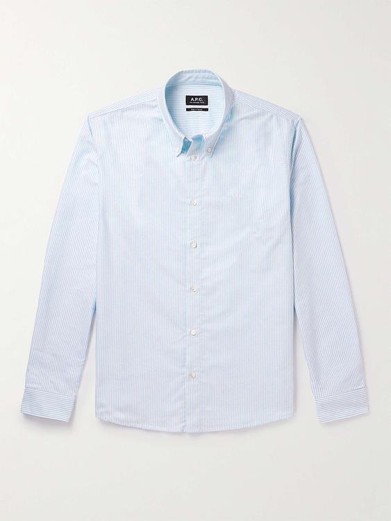 Striped white casual shirt from A.P.C