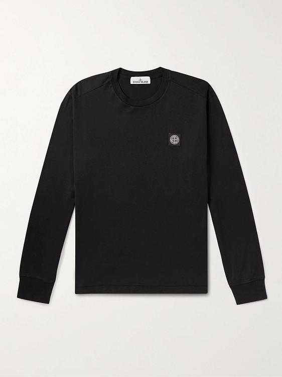 Black long sleeve t-shirt from Stone Island