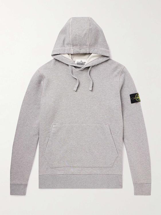 Grey hooded sweatshirt from Stone Island