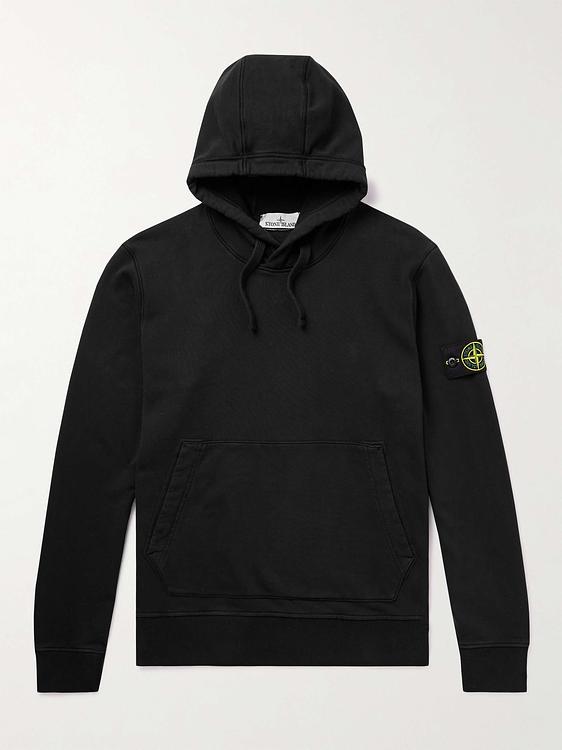 Black hooded sweatshirt from Stone Island