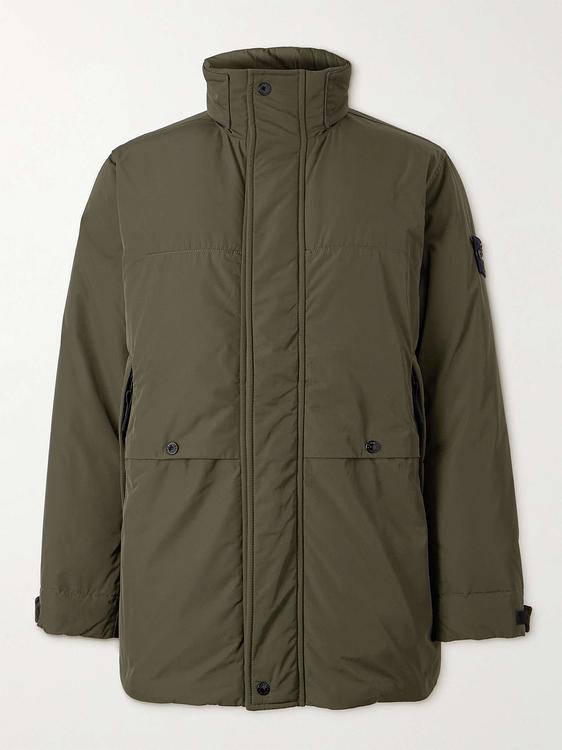 Dark green down jacket from Stone Island