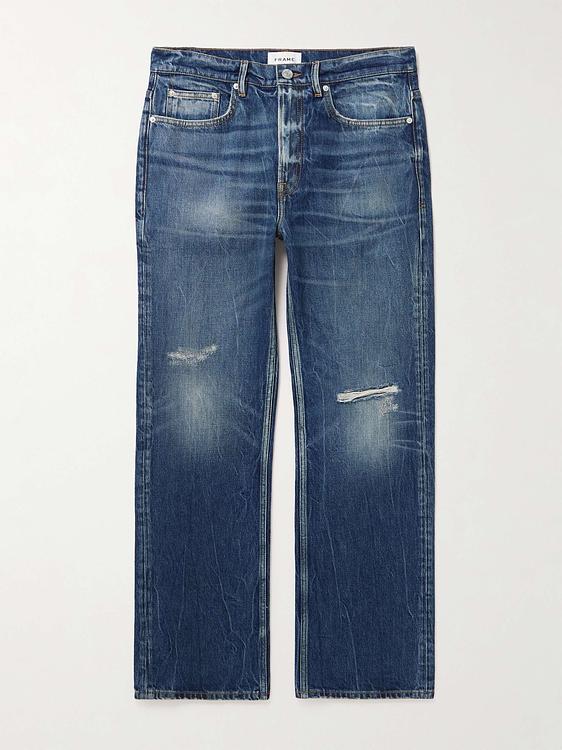 Dark blue distressed jeans from Frame