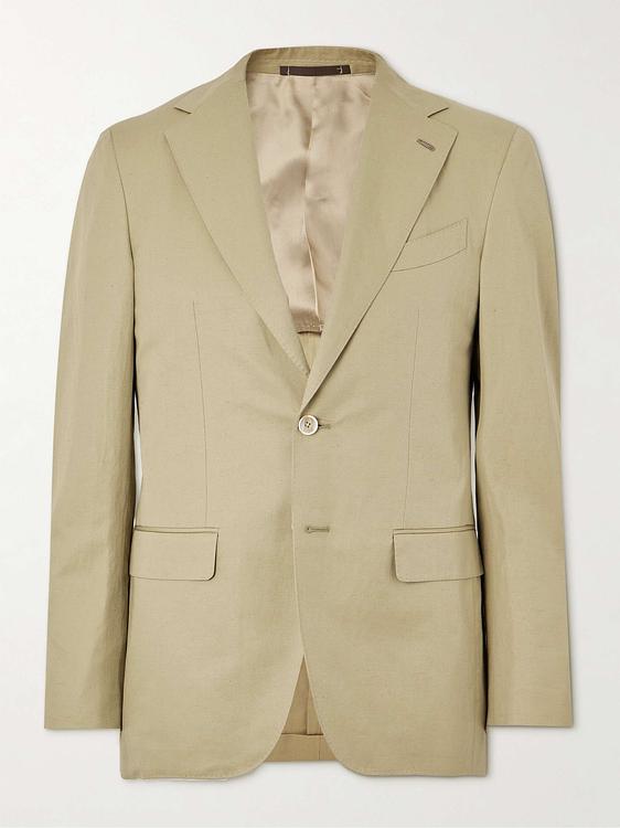 Taupe suit jacket from Caruso
