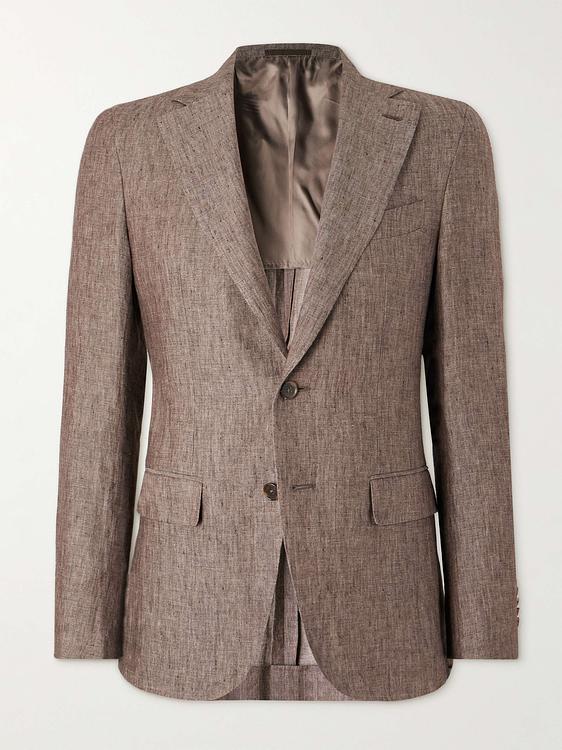 Taupe suit jacket from Caruso
