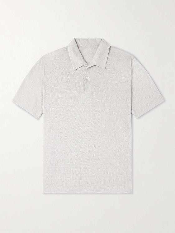 White short sleeve polo shirt from Caruso