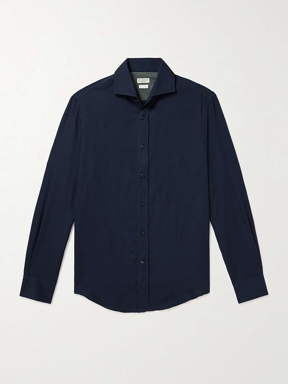 Black casual shirt from Brunello Cucinelli