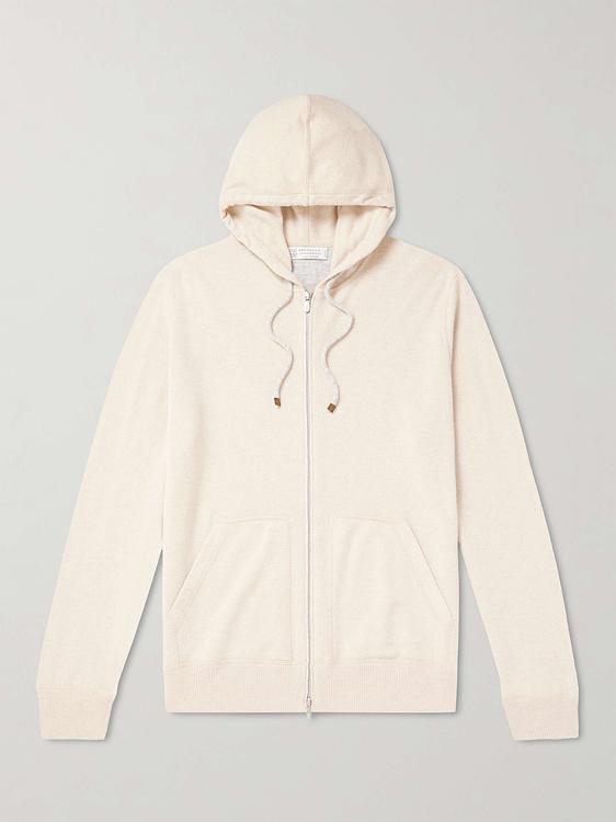White hooded sweatshirt from Brunello Cucinelli