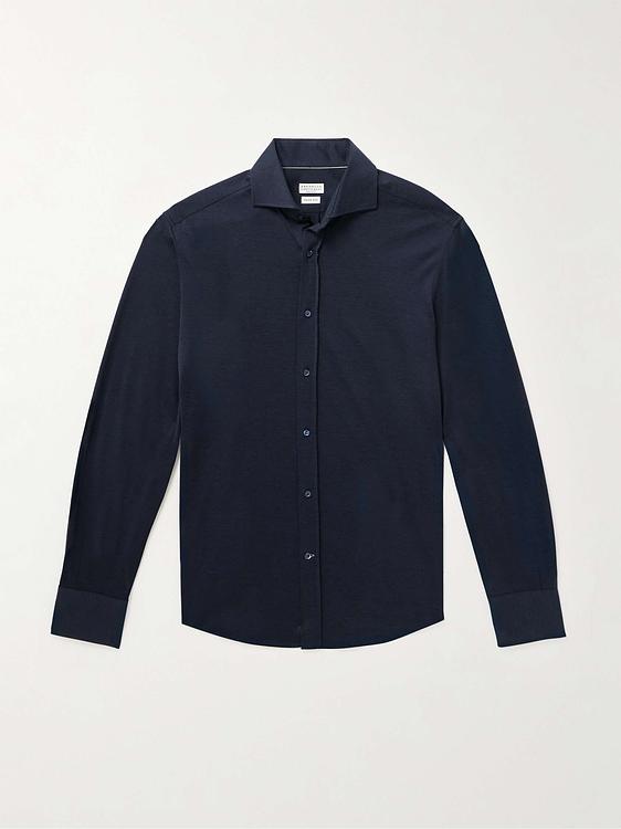 Black casual shirt from Brunello Cucinelli