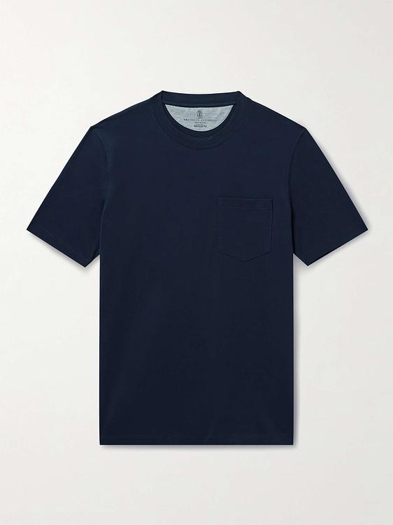 Dark blue t-shirt from Brunello Cucinelli