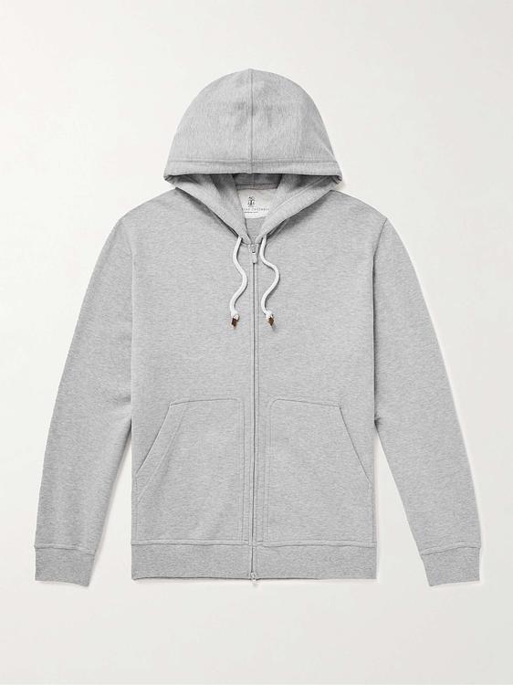 Grey hooded sweatshirt from Brunello Cucinelli