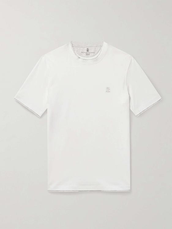 White t-shirt from Brunello Cucinelli