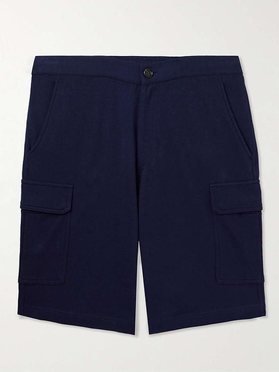 Dark blue cargo shorts from Brunello Cucinelli