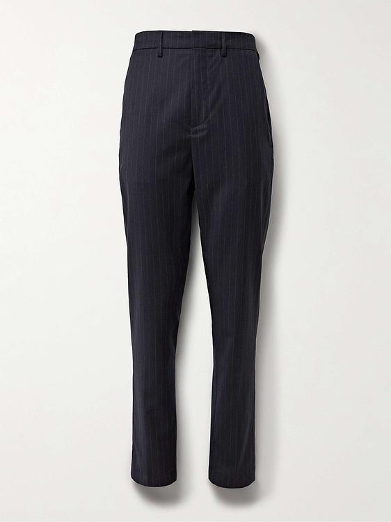 Striped black suit trousers from Dunhill