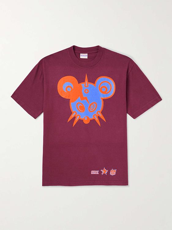 Print dark red t-shirt from Stray Rats