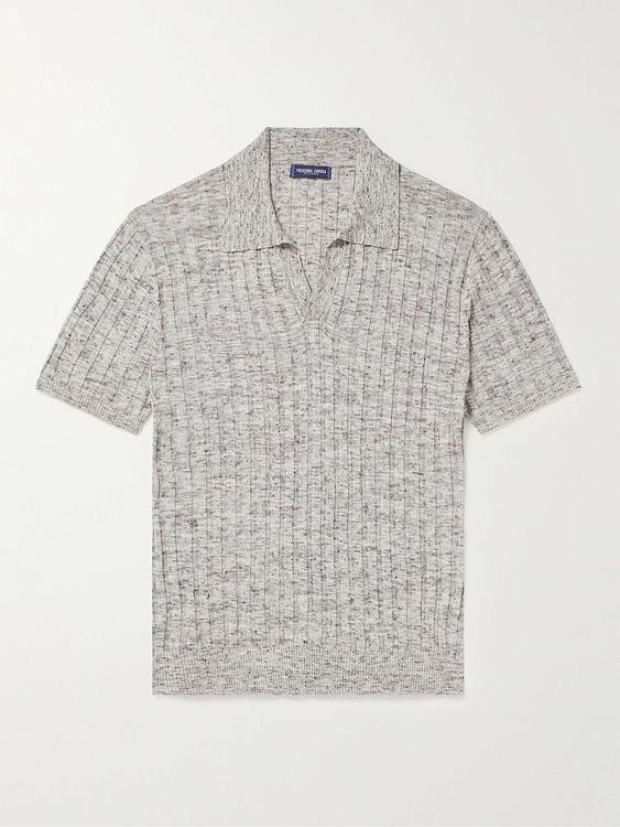 Grey short sleeve polo shirt from Frescobol Carioca