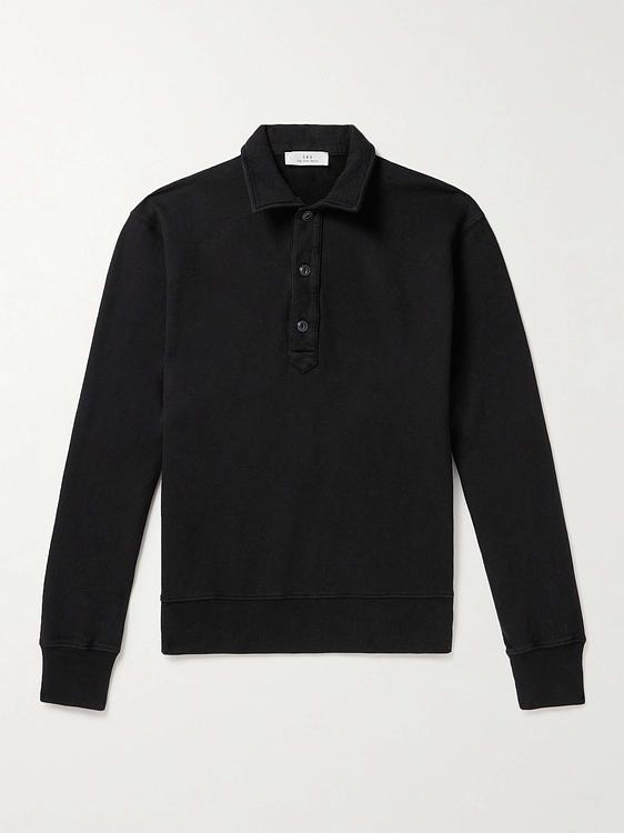Black long sleeve polo shirt from Save Khaki United