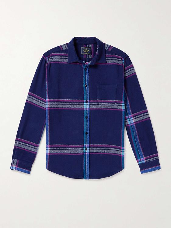 Checkered dark blue casual shirt from Portuguese Flannel