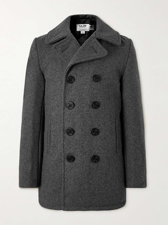 Dark grey coat from Schott