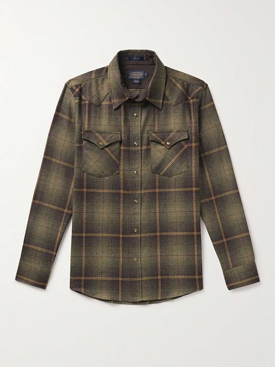 Checkered dark green casual shirt from Pendleton